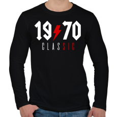 PRINTFASHION Rocker születésnap 1970 - Férfi hosszú ujjú póló - Fekete