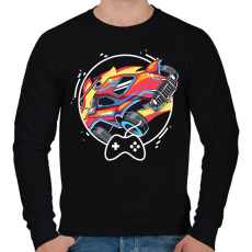 PRINTFASHION Rocket league - octane - Férfi pulóver - Fekete