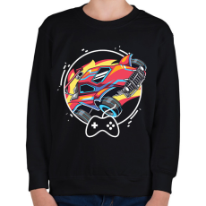 PRINTFASHION Rocket league - octane - Gyerek pulóver - Fekete