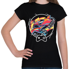 PRINTFASHION Rocket league - octane - Női póló - Fekete