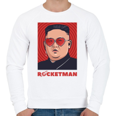 PRINTFASHION ROCKETMAN - Férfi pulóver - Fehér