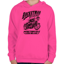 PRINTFASHION Rocketman - Gyerek kapucnis pulóver - Fukszia gyerek pulóver, kardigán