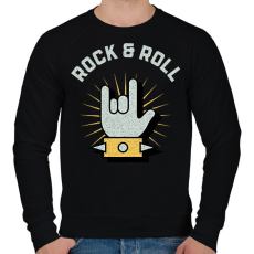 PRINTFASHION rocknroll - Férfi pulóver - Fekete