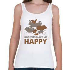 PRINTFASHION Rodents make me happy - Női atléta - Fehér