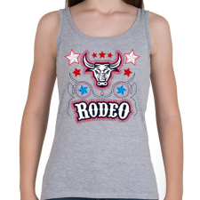 PRINTFASHION Rodeo Cowboy bika lovaglás - Női atléta - Sport szürke női trikó