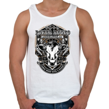 PRINTFASHION Rodeo Poker Sport Ötkártyás sorsolású lovas - Férfi atléta - Fehér atléta, trikó