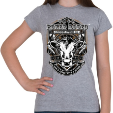 PRINTFASHION Rodeo Poker Sport Ötkártyás sorsolású lovas - Női póló - Sport szürke