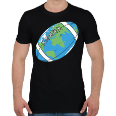 PRINTFASHION Rögbi bolygó - Férfi póló - Fekete