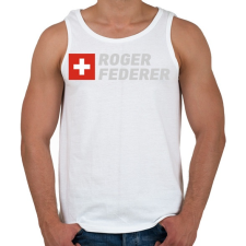 PRINTFASHION Roger Federer - Férfi atléta - Fehér atléta, trikó