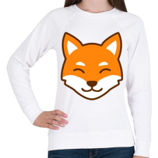 PRINTFASHION Róka arckép  - Női pulóver - Fehér női pulóver, kardigán