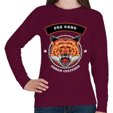 PRINTFASHION Róka banda  - Női pulóver - Bordó női pulóver, kardigán