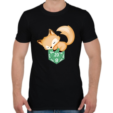 PRINTFASHION Róka D20 - Férfi póló - Fekete férfi póló
