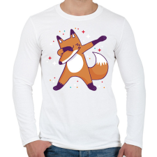 PRINTFASHION Róka dab - Férfi hosszú ujjú póló - Fehér férfi póló