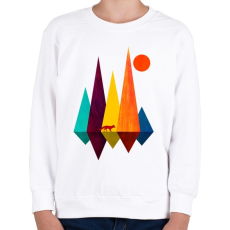 PRINTFASHION Róka és hegyek - Gyerek pulóver - Fehér
