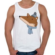 PRINTFASHION Róka fej - Férfi atléta - Fehér