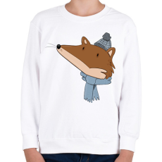 PRINTFASHION Róka fej - Gyerek pulóver - Fehér