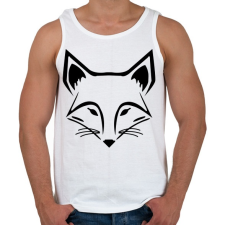 PRINTFASHION Róka  - Férfi atléta - Fehér atléta, trikó