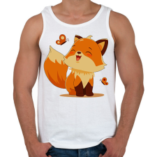 PRINTFASHION Róka  - Férfi atléta - Fehér atléta, trikó