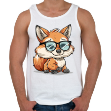 PRINTFASHION Róka  - Férfi atléta - Fehér atléta, trikó