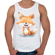 PRINTFASHION Róka - Férfi atléta - Fehér női trikó