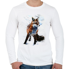 PRINTFASHION róka - Férfi hosszú ujjú póló - Fehér