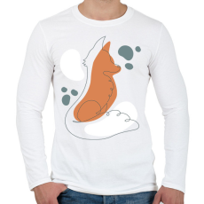 PRINTFASHION Róka - Férfi hosszú ujjú póló - Fehér