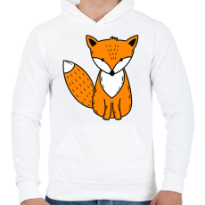 PRINTFASHION Róka  - Férfi kapucnis pulóver - Fehér