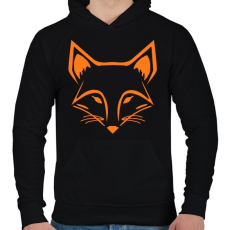 PRINTFASHION Róka  - Férfi kapucnis pulóver - Fekete