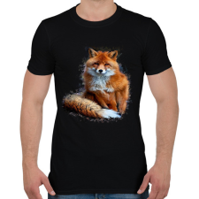 PRINTFASHION róka - Férfi póló - Fekete férfi póló