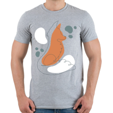 PRINTFASHION Róka - Férfi póló - Sport szürke