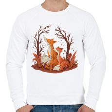 PRINTFASHION róka - Férfi pulóver - Fehér