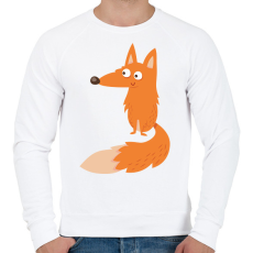 PRINTFASHION róka - Férfi pulóver - Fehér