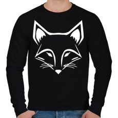 PRINTFASHION Róka  - Férfi pulóver - Fekete