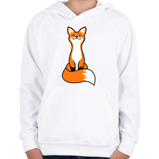 PRINTFASHION Róka - Gyerek kapucnis pulóver - Fehér