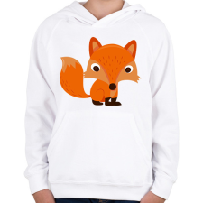 PRINTFASHION Róka - Gyerek kapucnis pulóver - Fehér gyerek pulóver, kardigán