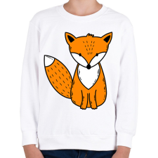 PRINTFASHION Róka  - Gyerek pulóver - Fehér gyerek pulóver, kardigán