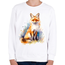 PRINTFASHION róka - Gyerek pulóver - Fehér