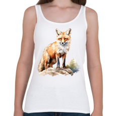 PRINTFASHION róka - Női atléta - Fehér