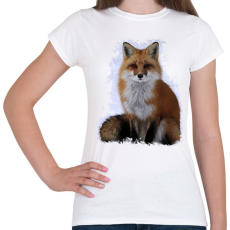 PRINTFASHION róka - Női póló - Fehér