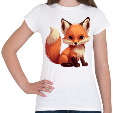 PRINTFASHION róka - Női póló - Fehér