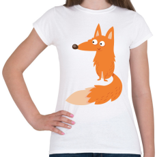 PRINTFASHION róka - Női póló - Fehér