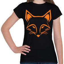 PRINTFASHION Róka - Női póló - Fekete női póló
