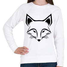 PRINTFASHION Róka  - Női pulóver - Fehér női pulóver, kardigán