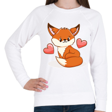 PRINTFASHION Róka  - Női pulóver - Fehér női pulóver, kardigán