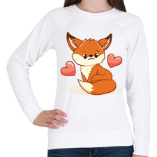 PRINTFASHION Róka  - Női pulóver - Fehér női pulóver, kardigán