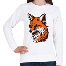 PRINTFASHION Róka - Női pulóver - Fehér női pulóver, kardigán