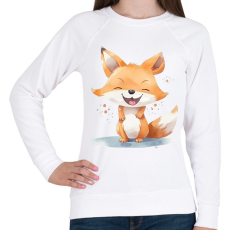 PRINTFASHION Róka - Női pulóver - Fehér