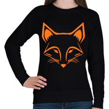 PRINTFASHION Róka  - Női pulóver - Fekete női pulóver, kardigán