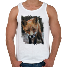 PRINTFASHION Róka portré - Férfi atléta - Fehér atléta, trikó