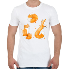 PRINTFASHION rókák - Férfi póló - Fehér